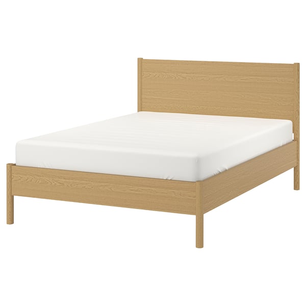 IKEA TONSTAD Bed frame oak veneer Queen