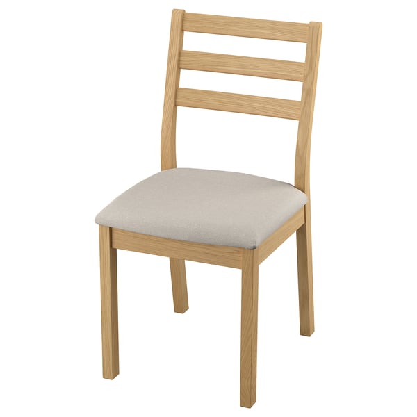IKEA TONSTAD Chair oak effect/Fridtuna light beige