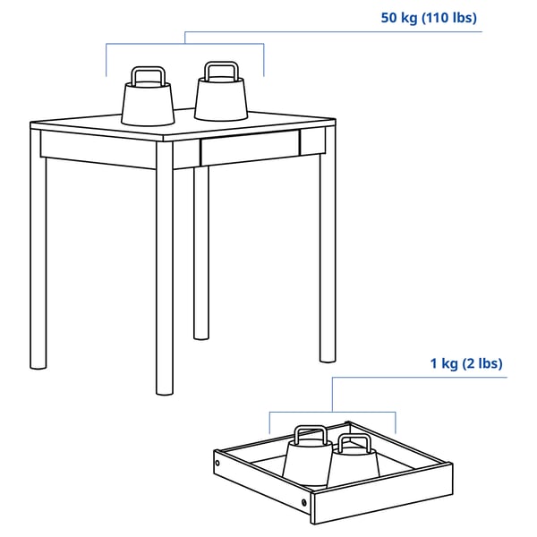IKEA TONSTAD Desk Oak Veneer 29 1/2x23 5/8 "