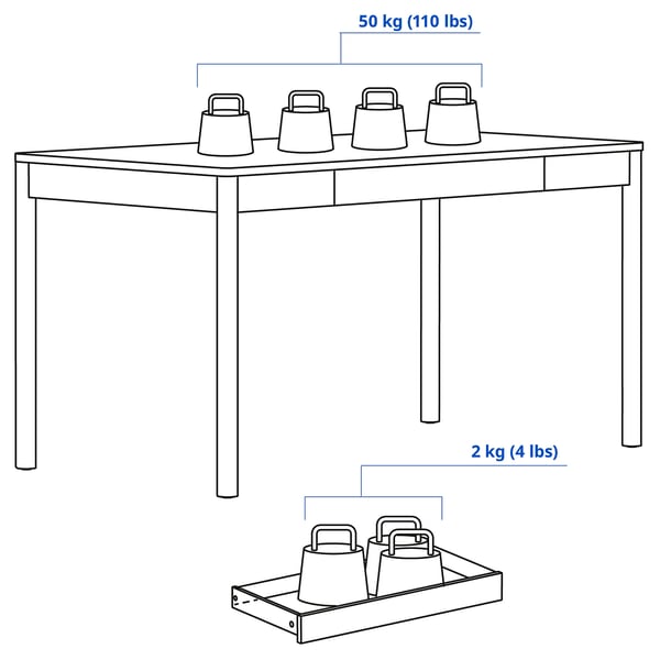 IKEA TONSTAD Desk Oak Veneer 55 1/8x29 1/2 "
