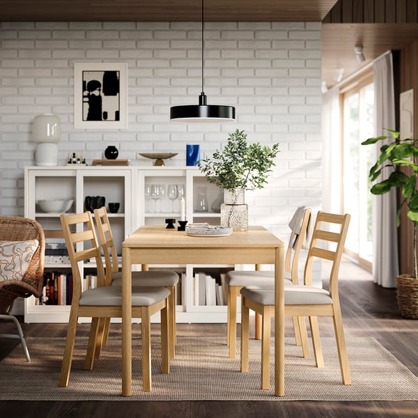 IKEA TONSTAD Table Oak Veneer 59x31 1/2 "