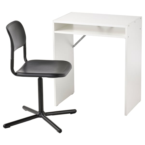 IKEA TORALD / SMÄLLEN Desk and chair white/black