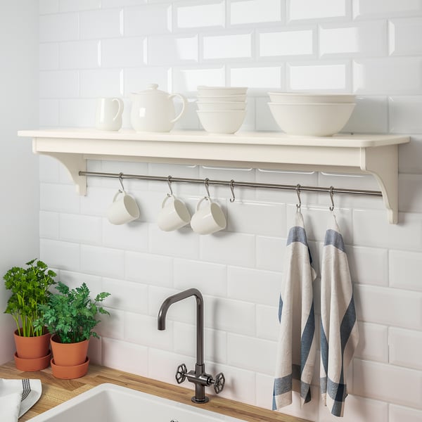 IKEA TORNVIKEN Wall Shelf Off-white 47 1/4 "