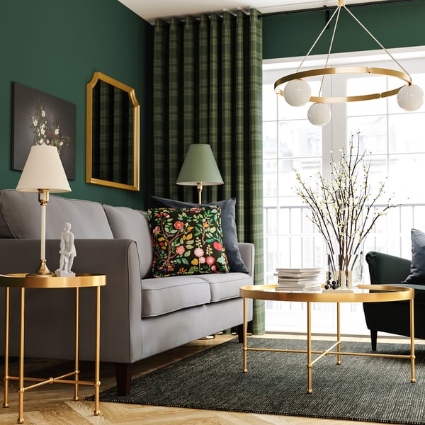 IKEA TORSJÖ Coffee Table Gold Effect/glass 34 5/8 "