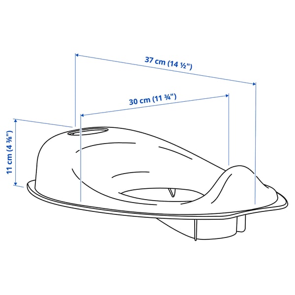 IKEA TOSSIG Toilet Seat White/turquoise