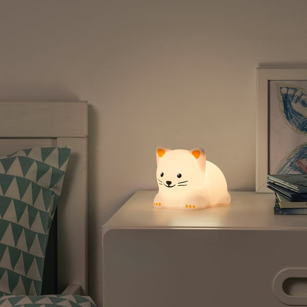 IKEA TÖVÄDER LED Night Light Cat Battery Operated