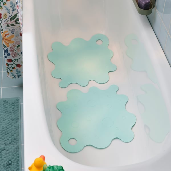 IKEA TRAMPSJÖN Bathtub Mat Light Turquoise 17x17 "