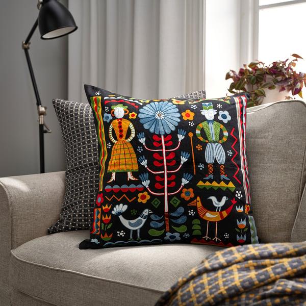 IKEA TRATTKAKTUS Cushion Cover Multicolor 20x20 "