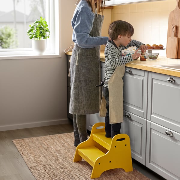 IKEA TROGEN Child's Step Stool Yellow 15 3/4x15x13 "