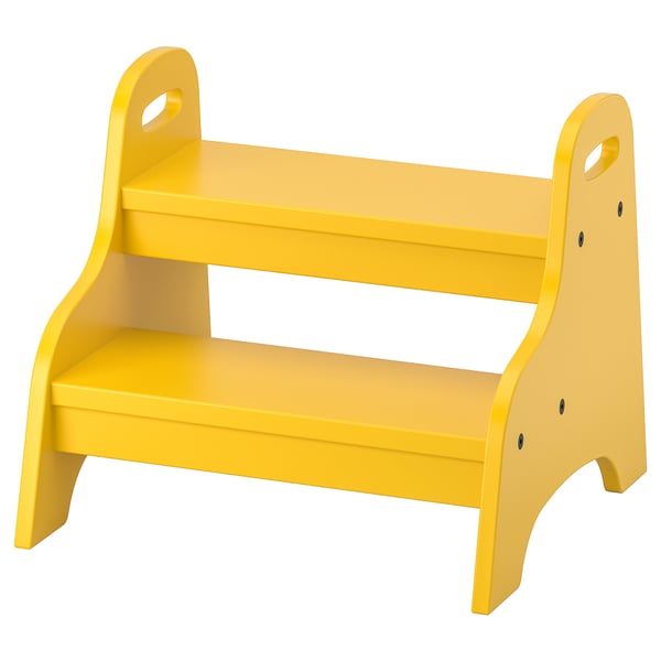 IKEA TROGEN Child's step stool yellow 15 3/4x15x13 "