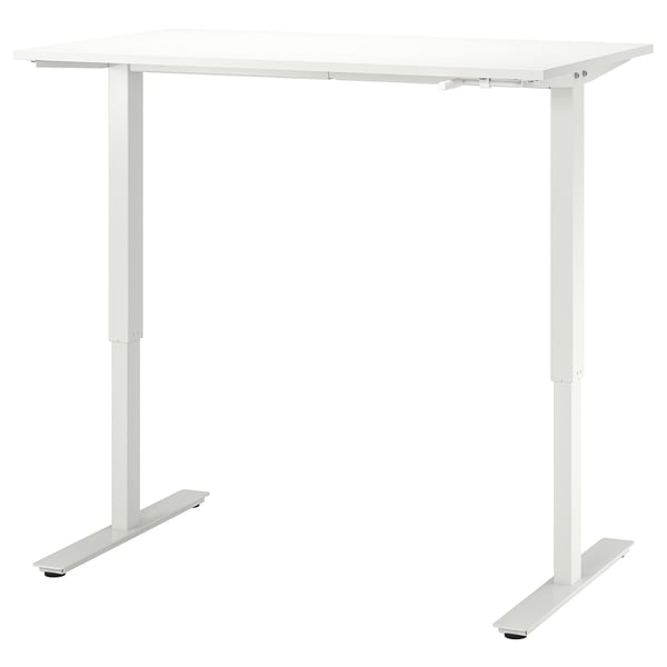 IKEA TROTTEN Desk sit/stand white 47 1/4x27 1/2 "