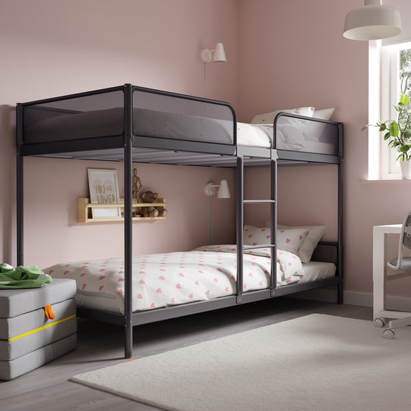 IKEA TUFFING Bunk Bed Frame Dark Gray Twin