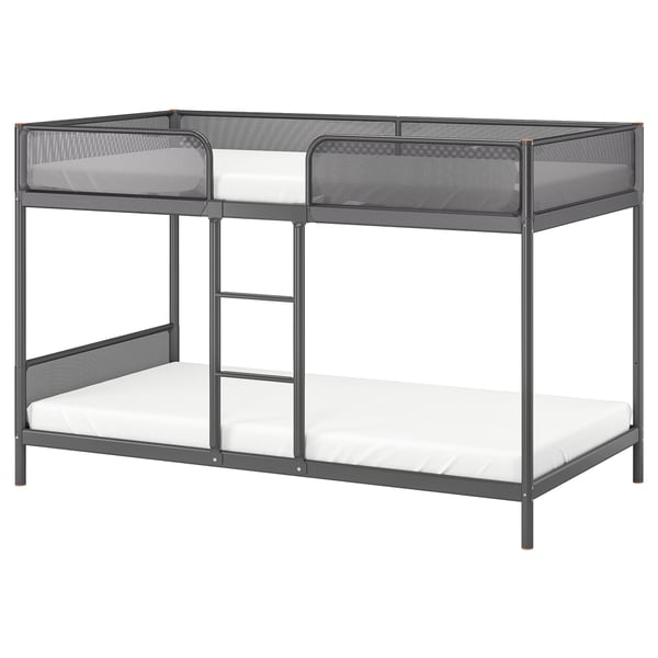 IKEA TUFFING Bunk bed frame dark gray Twin