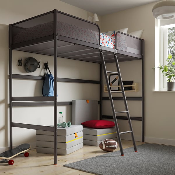 IKEA TUFFING Loft Bed Frame Dark Gray Twin