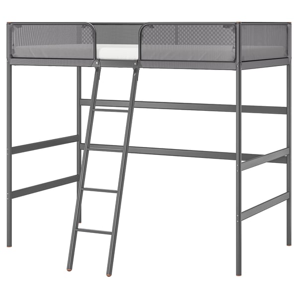 IKEA TUFFING Loft bed frame dark gray Twin