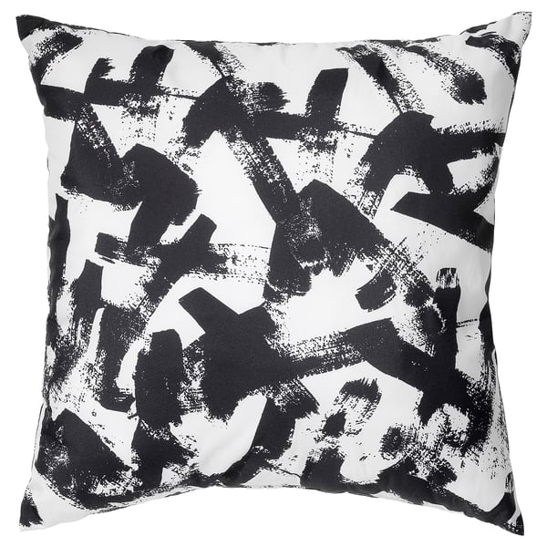 IKEA TURILL Cushion white/black 16x16 "