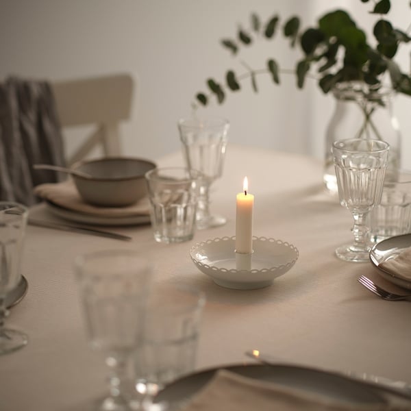 IKEA TURTURDUVA Candlestick Off-white 1 ½ "