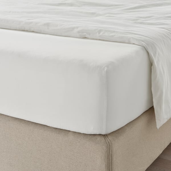 IKEA ULLVIDE Fitted Sheet White King