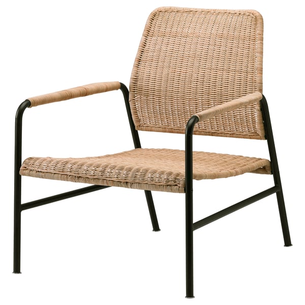 IKEA ULRIKSBERG Armchair rattan/anthracite