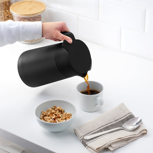 IKEA UNDERLÄTTA Vacuum Flask Black 41 Oz