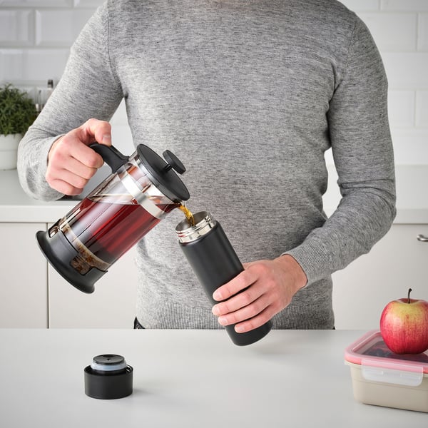 IKEA UNDERSÖKA Insulated Steel Flask Black 14 Oz