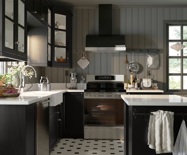 IKEA UNGDOMLIG Wall Mounted Range Hood Black