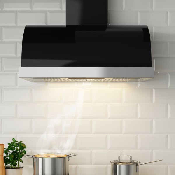 IKEA UNGDOMLIG Wall Mounted Range Hood Black