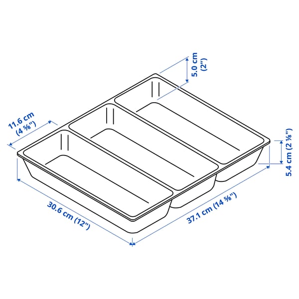 IKEA UPPDATERA Flatware Tray Bamboo 15x12 "