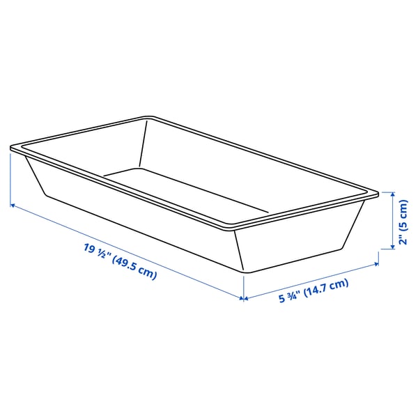 IKEA UPPDATERA Utensil Tray White 6x19 ½ "
