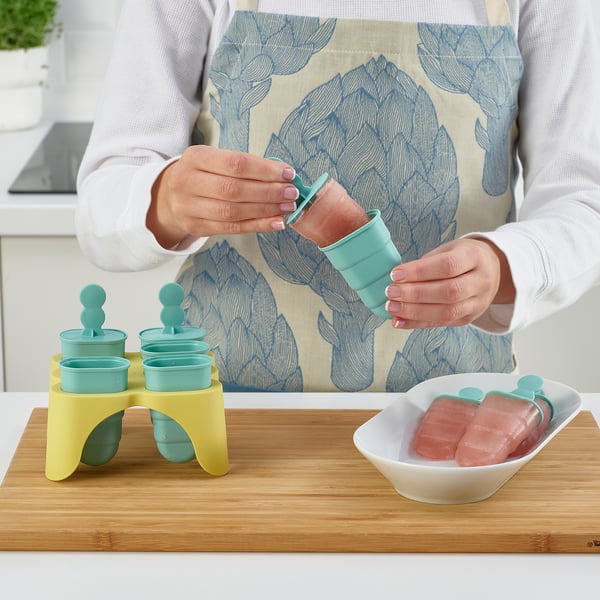 IKEA UPPFYLLD Ice Pop Maker Turquoise/yellow