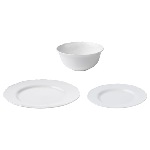 IKEA UPPLAGA 18-piece Dinnerware Set White