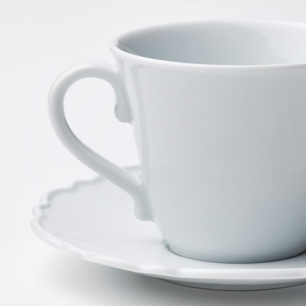 IKEA UPPLAGA Cup And Saucer White 8 Oz