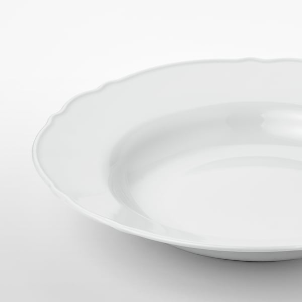 IKEA UPPLAGA Deep Plate/bowl White 10 "