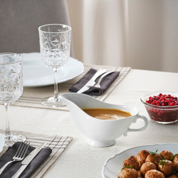 IKEA UPPLAGA Gravy Boat White 10 Oz
