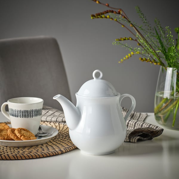 IKEA UPPLAGA Teapot White 1.3 Qt