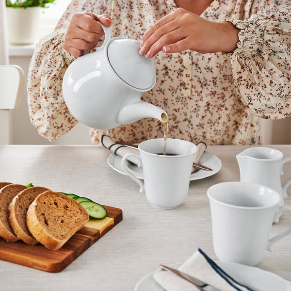 IKEA UPPLAGA Teapot White 1.3 Qt