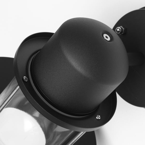 IKEA UPPLID Wall Lamp Outdoor Black 8 "