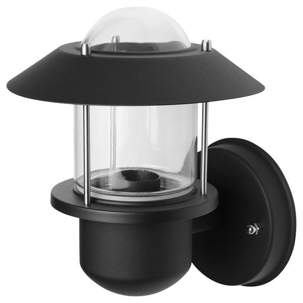 IKEA UPPLID Wall lamp outdoor black 8 "