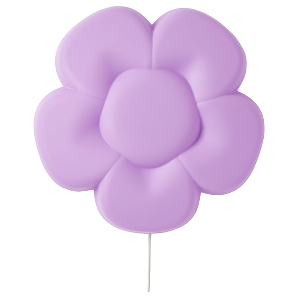IKEA UPPLYST LED wall lamp flower lilac