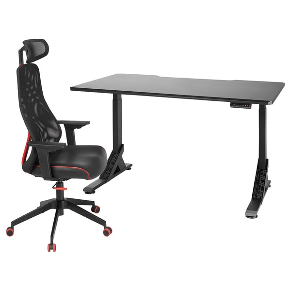 IKEA UPPSPEL / MATCHSPEL Gaming desk and chair black
