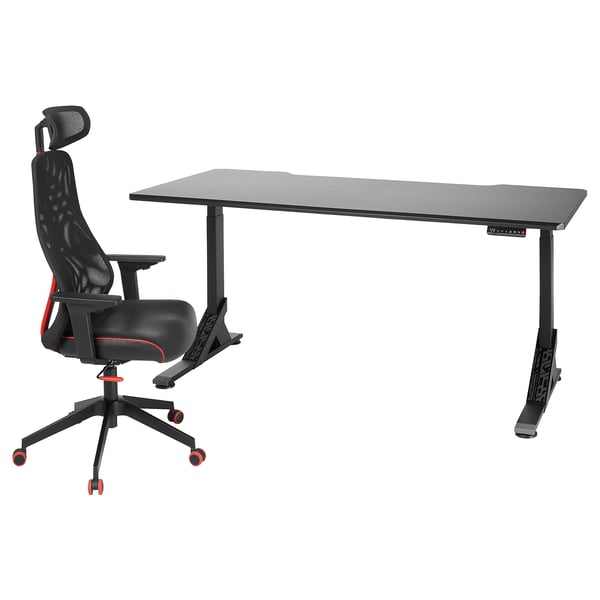 IKEA UPPSPEL / MATCHSPEL Gaming desk and chair black
