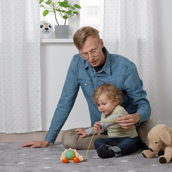 IKEA UPPSTÅ Pull Toy Hedgehog/multicolor
