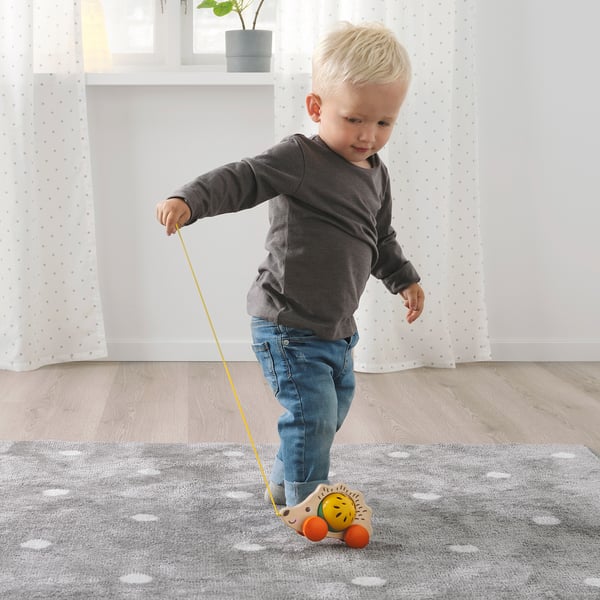IKEA UPPSTÅ Pull Toy Hedgehog/multicolor