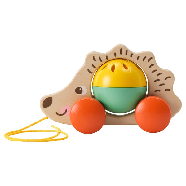 IKEA UPPSTÅ Pull toy hedgehog/multicolor