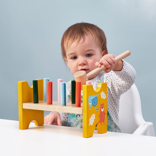 IKEA UPPSTÅ Toy Hammering Block Multicolor