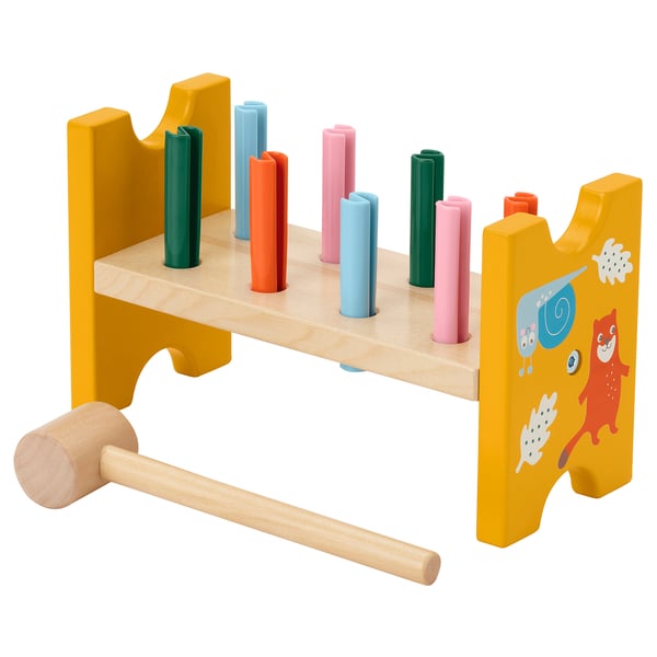 IKEA UPPSTÅ Toy hammering block multicolor