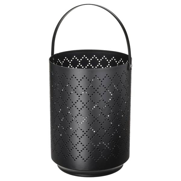 IKEA URSKILJA Lantern for block candle black 8 ¾ "