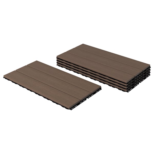 IKEA UTLÄNGAN Decking outdoor brown 10 sq feet