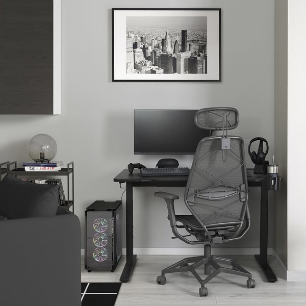 IKEA UTMANING Gaming Desk Black 47 1/4x31 1/2 "