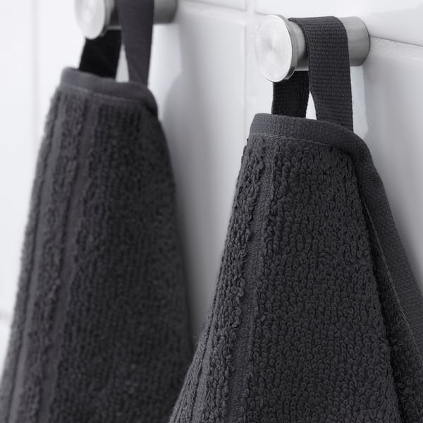 IKEA VÅGSJÖN Bath Towel Dark Gray 28x55 "